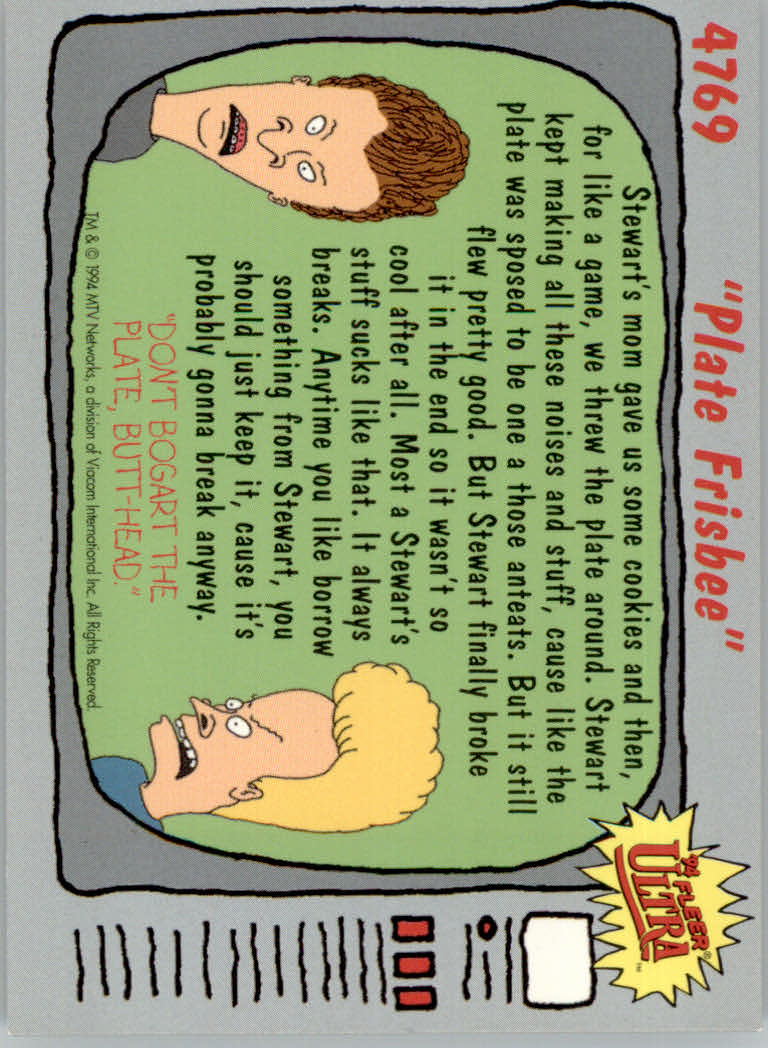 Beavis and Butt-Head (1994 Fleer Ultra) Cards - Picture 47 of 53