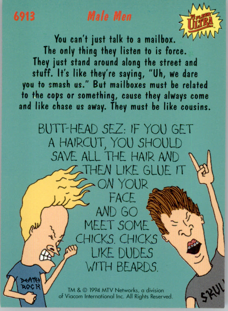 Beavis and Butt-Head (1994 Fleer Ultra) Cards - Picture 43 of 53
