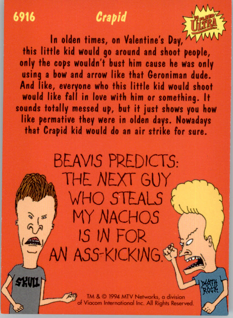 Beavis and Butt-Head (1994 Fleer Ultra) Cards - Picture 41 of 53