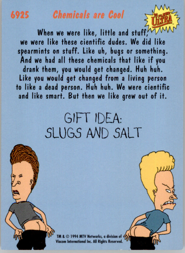 Beavis and Butt-Head (1994 Fleer Ultra) Cards - Picture 35 of 53