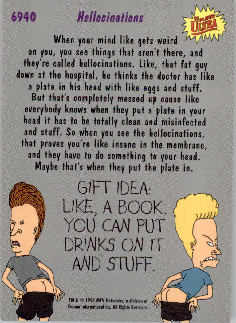 Beavis and Butt-Head (1994 Fleer Ultra) Cards - Picture 25 of 53