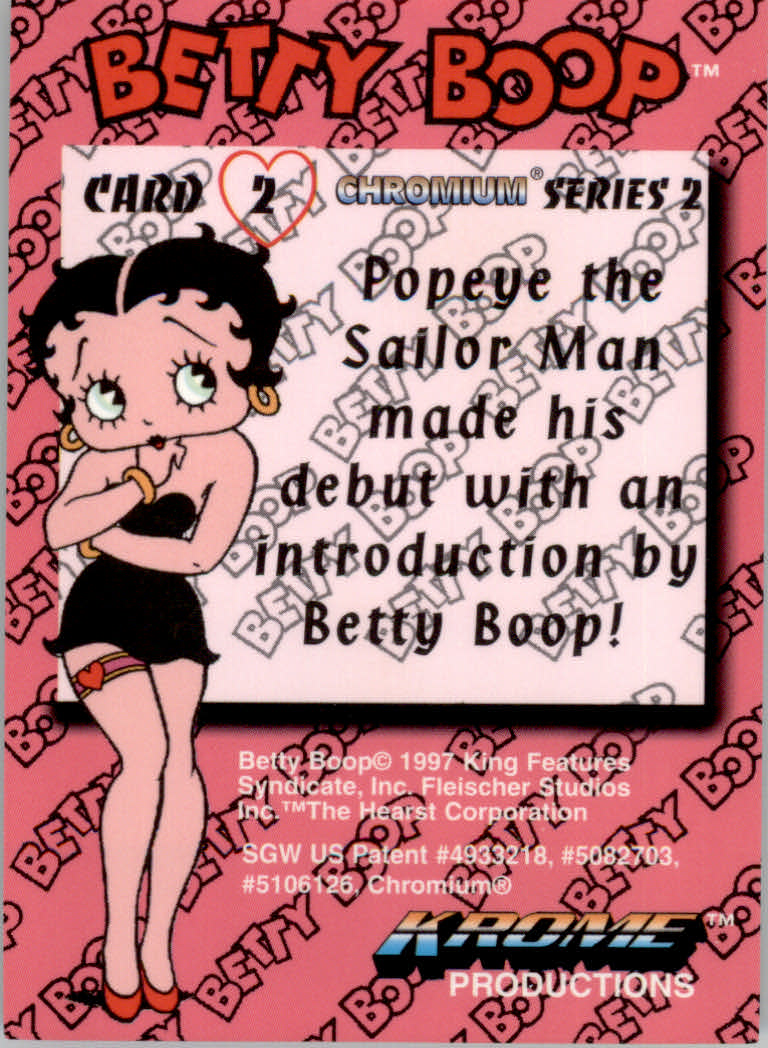 Betty Boop Pin-Ups Series 2 (1997 Krome) "Main Set" Cards