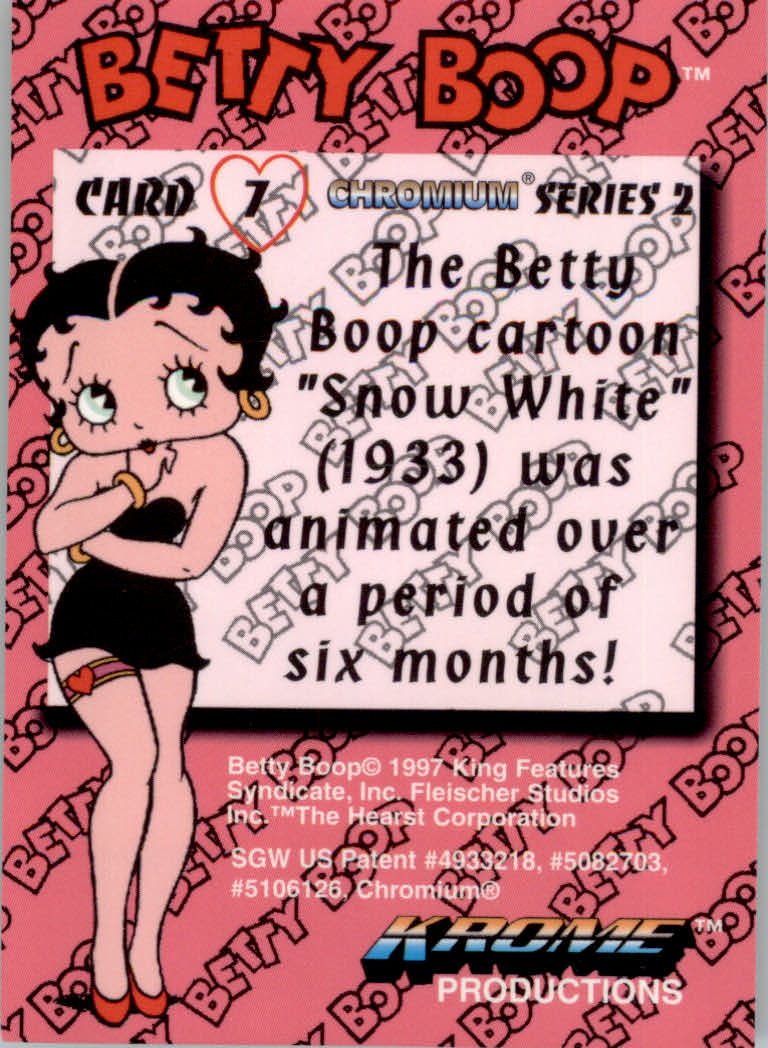 Betty Boop Pin-Ups Series 2 (1997 Krome) "Main Set" Cards