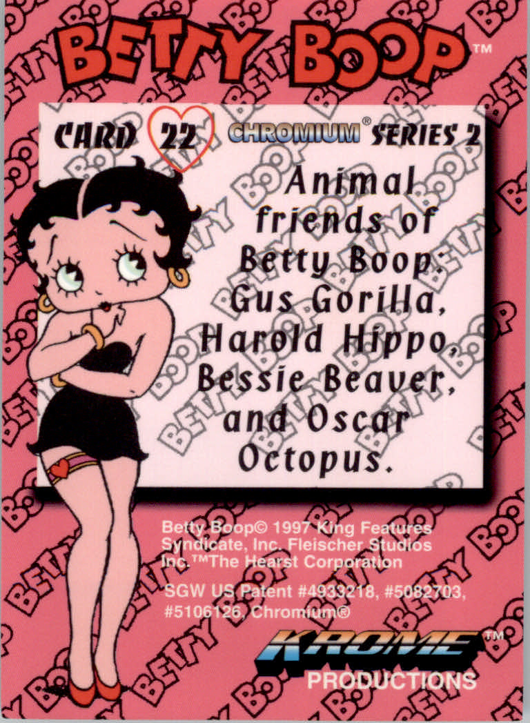 Betty Boop Pin-Ups Series 2 (1997 Krome) "Main Set" Cards