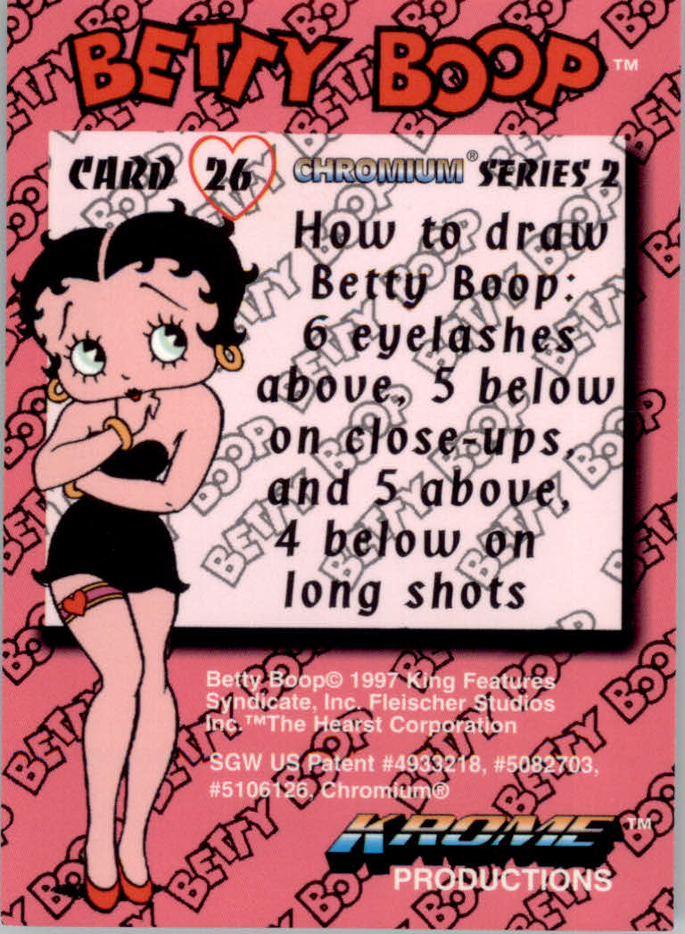 Betty Boop Pin-Ups Series 2 (1997 Krome) "Main Set" Cards