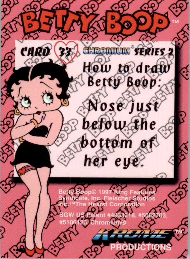 Betty Boop Pin-Ups Series 2 (1997 Krome) "Main Set" Cards