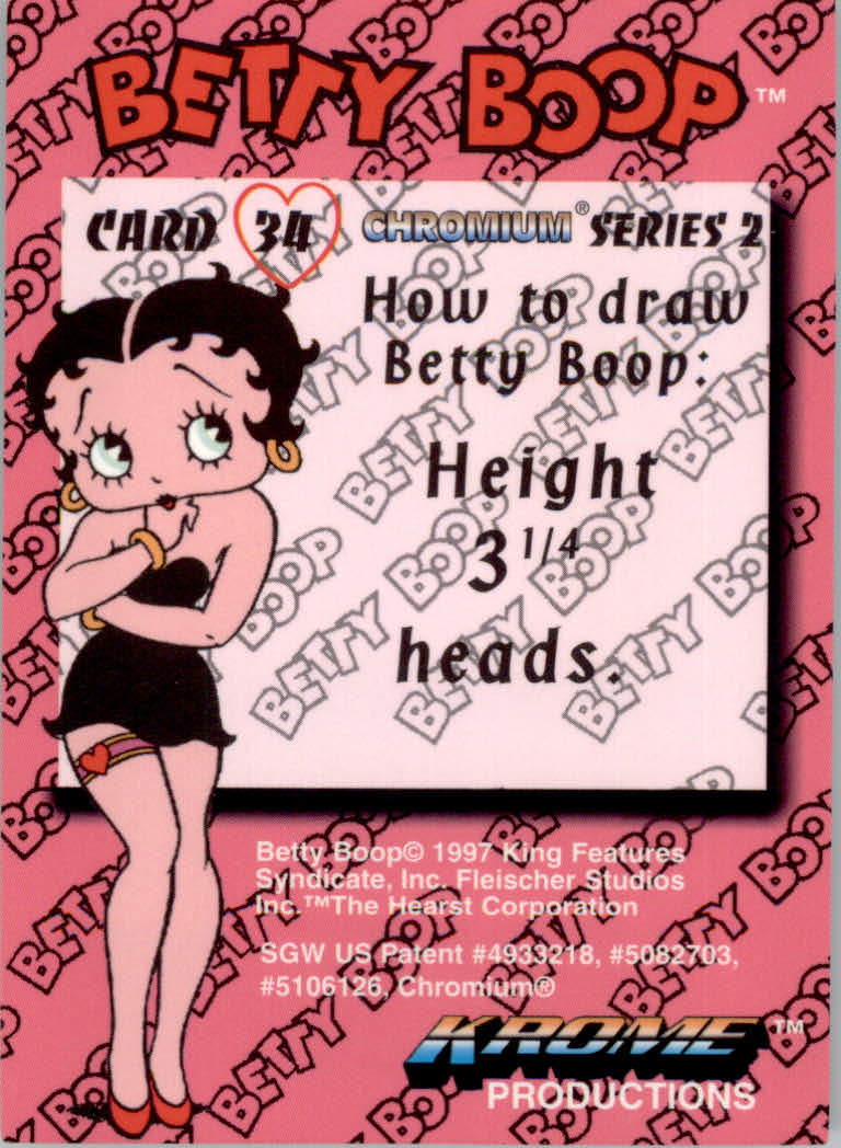 Betty Boop Pin-Ups Series 2 (1997 Krome) "Main Set" Cards