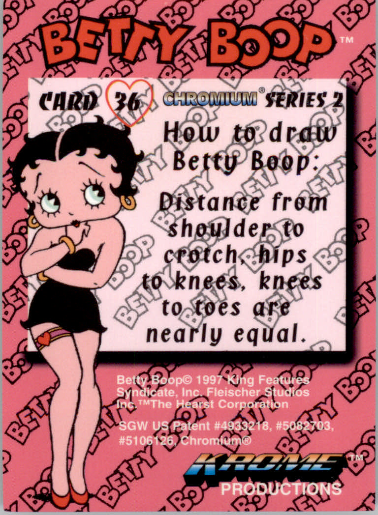 Betty Boop Pin-Ups Series 2 (1997 Krome) "Main Set" Cards