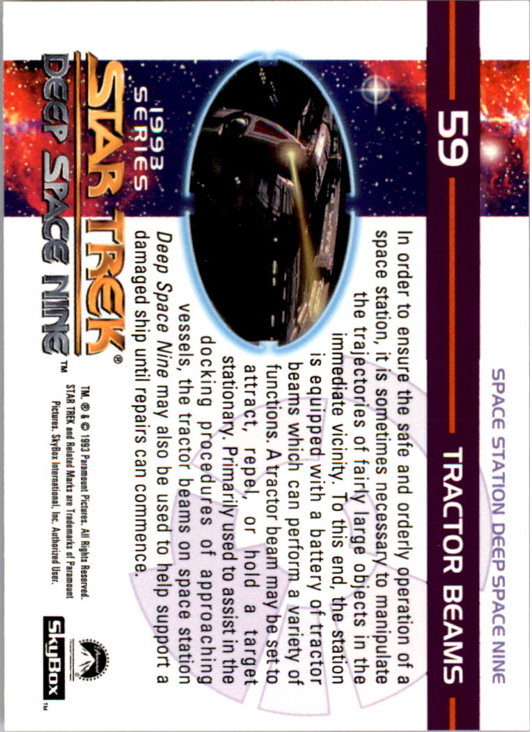 1994 SkyBox Star Trek Deep Space Nine #59 Tractor Beams back image