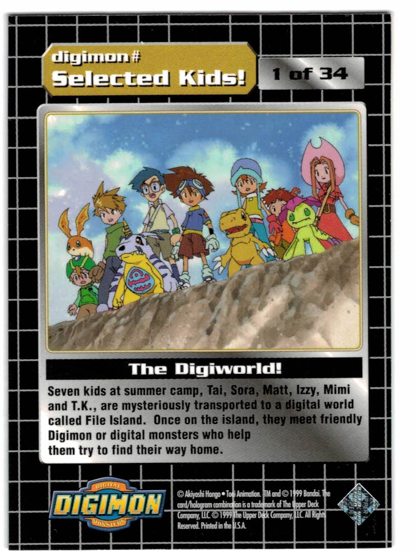 1999 Upper Deck Digimon Animation Edition Previews #1 Selected Kids - NM-MT 1999 Upper Deck Digimon Animation Edition Previews #1 Selected Kids - NM-MT