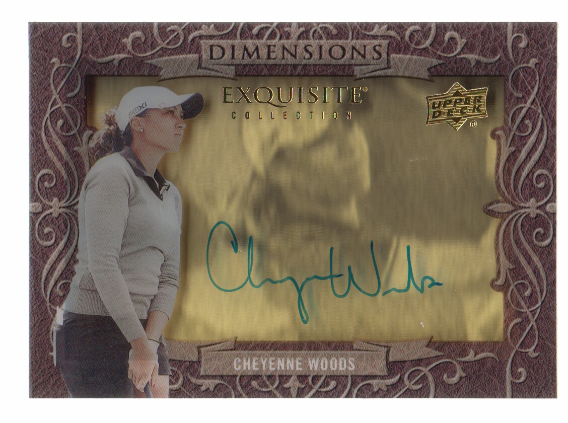 2014 Exquisite Collection Dimensions Autographs #DCW Cheyenne Woods E