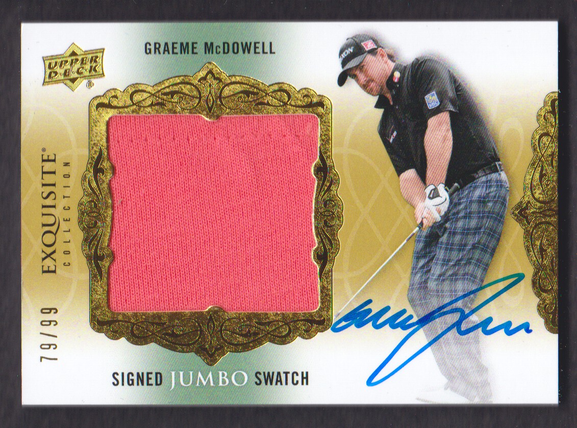 2014 Exquisite Collection Jumbo Swatch Autographs #SJSGM Graeme McDowell/99