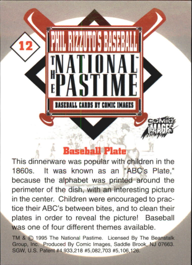 1995 Comic Images Phil Rizzuto's Baseball The National Pastime HoloChrome #12 Baseball Plate back image