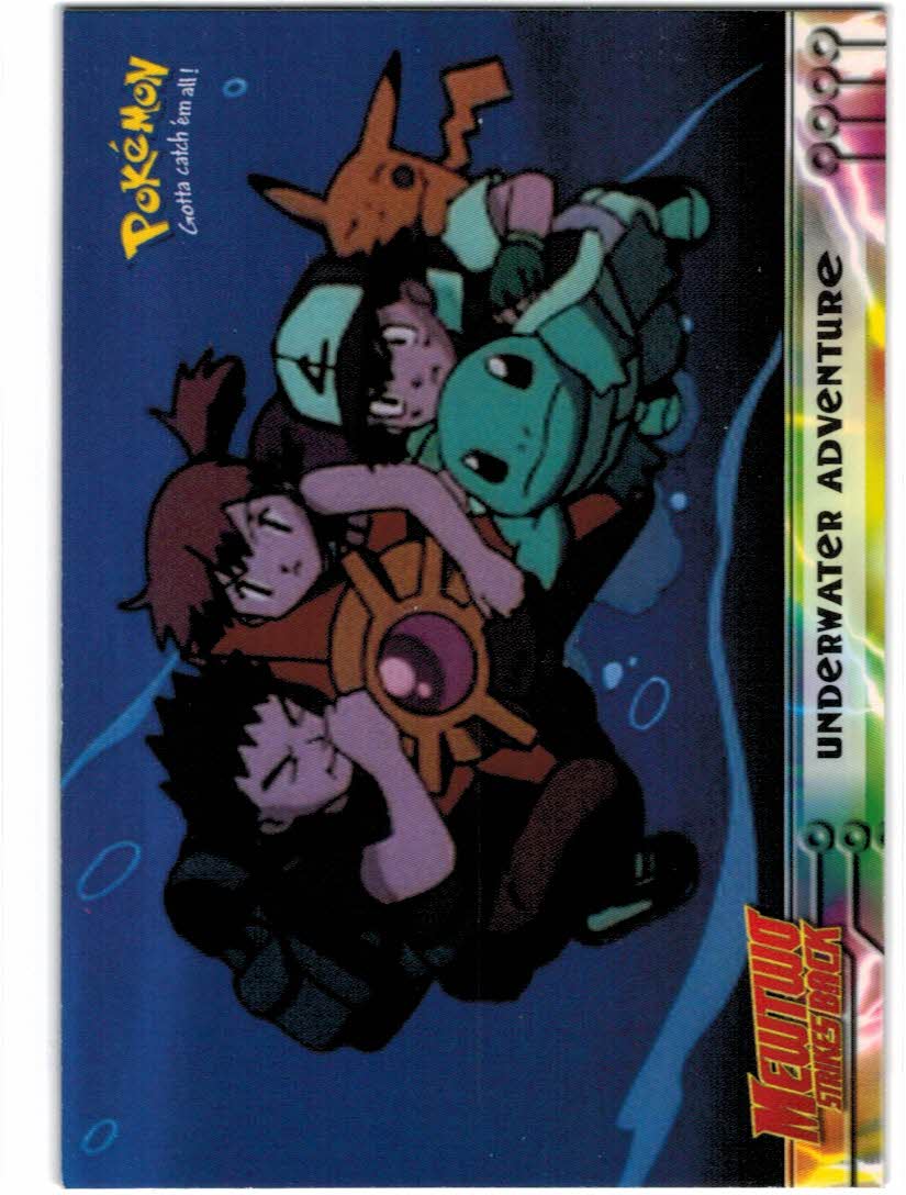 1999 Topps Pokemon Movie Animation Edition Black #17 Underwater Adventure