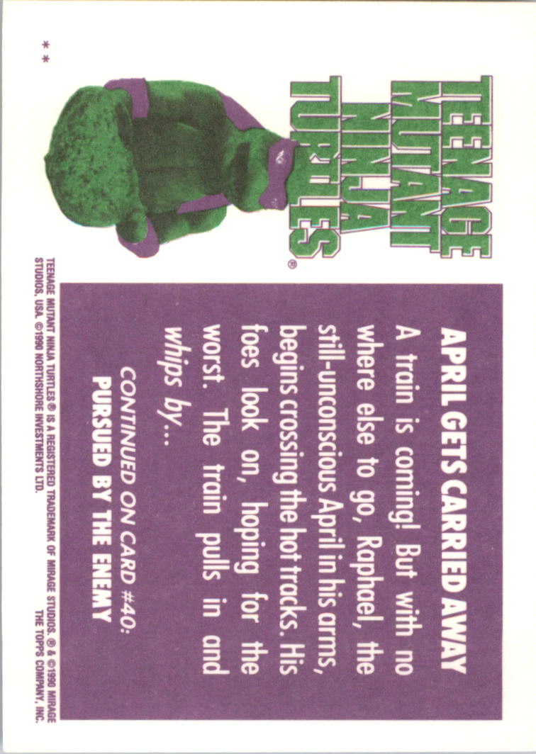1990 Teenage Mutant Ninja Turtles Movie Regina Card #52 Distant Cousins
