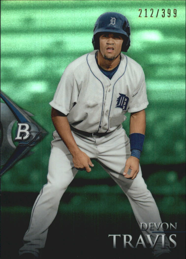 2014 Bowman Platinum Chrome Prospects Green Refractors #BPCP55 Devon Travis