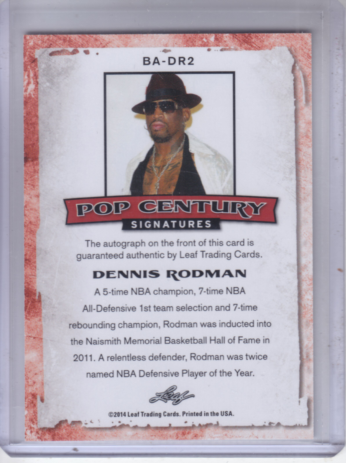2014 Leaf Pop Century #BADR2 Dennis Rodman back image