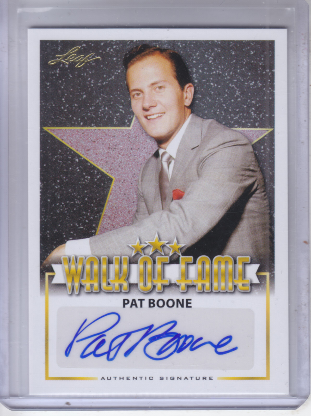 2014 Leaf Pop Century Walk of Fame Autographs #WFPB1 Pat Boone