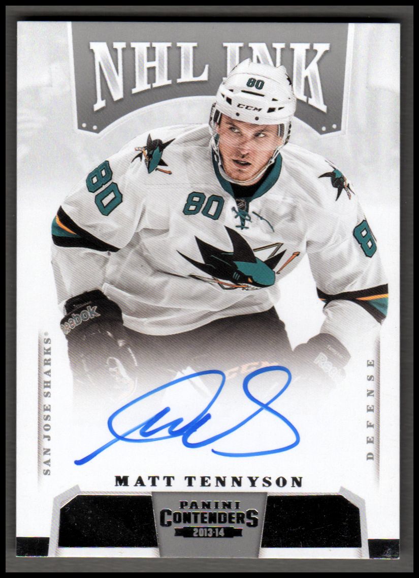 2013-14 Panini Contenders NHL Ink #IMT Matt Tennyson/(inserted in 2013-14 Panini Prime)