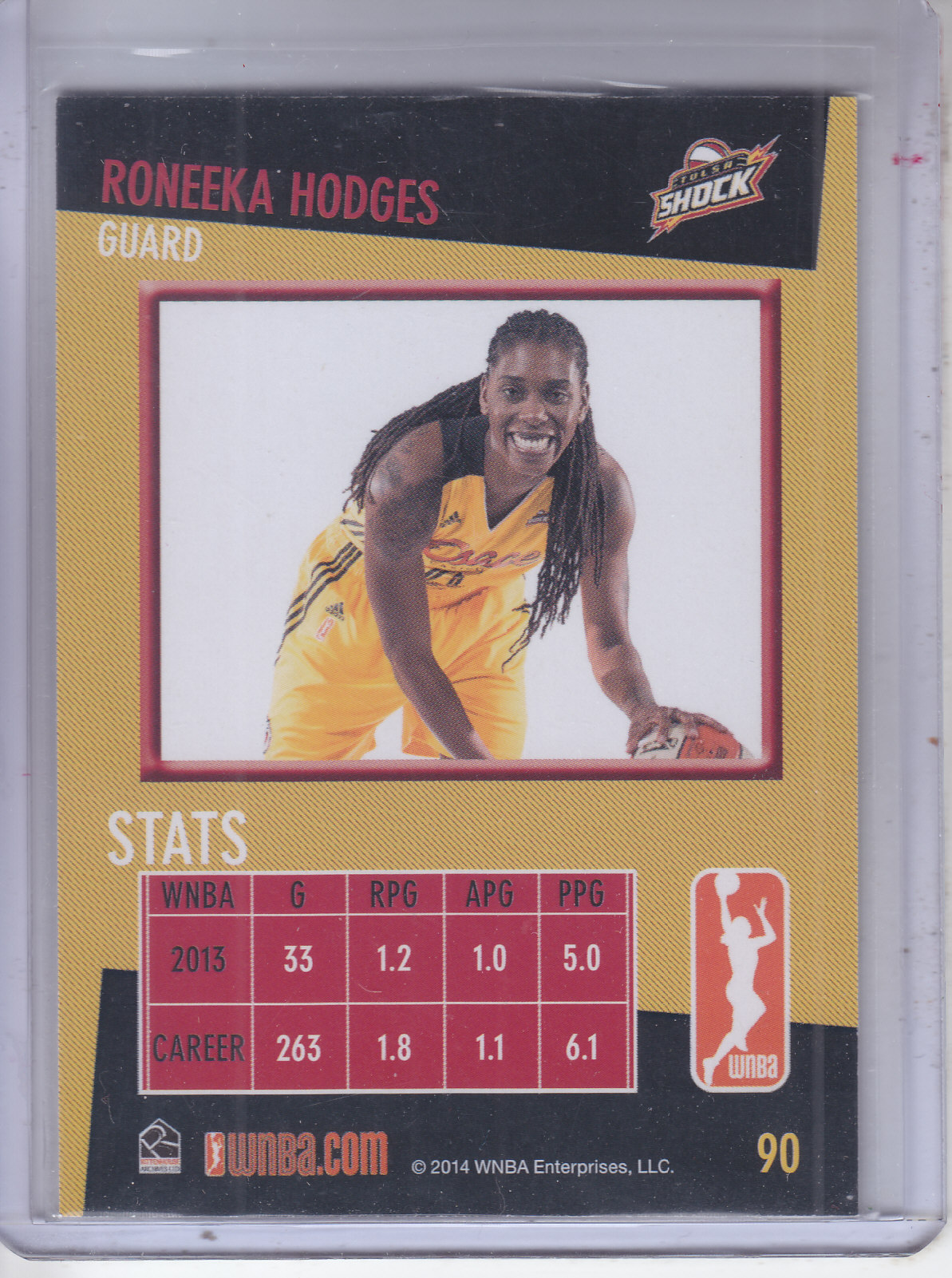 2014 WNBA #90 Roneeka Hodges back image
