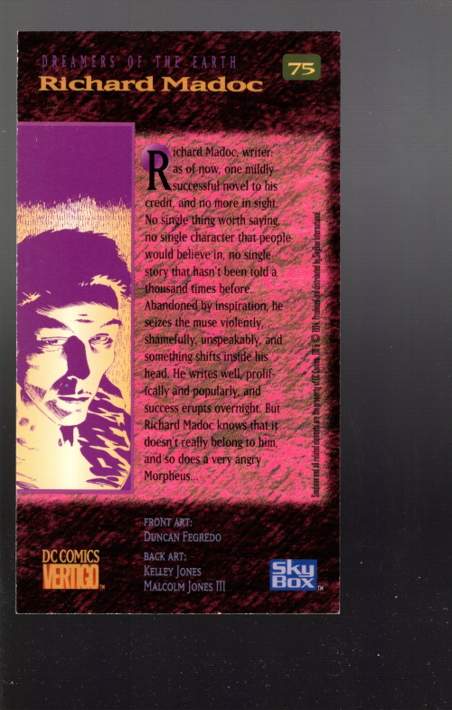 サンドマン　sky box カード　DC COMICS VERTIGO 1x 1994 Skybox SANDMAN Trading Card Sealed Pack DC Comics