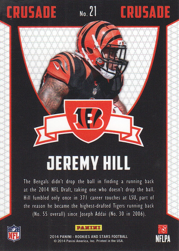 2014 Rookies and Stars Rookie Crusade Blue #21 Jeremy Hill back image