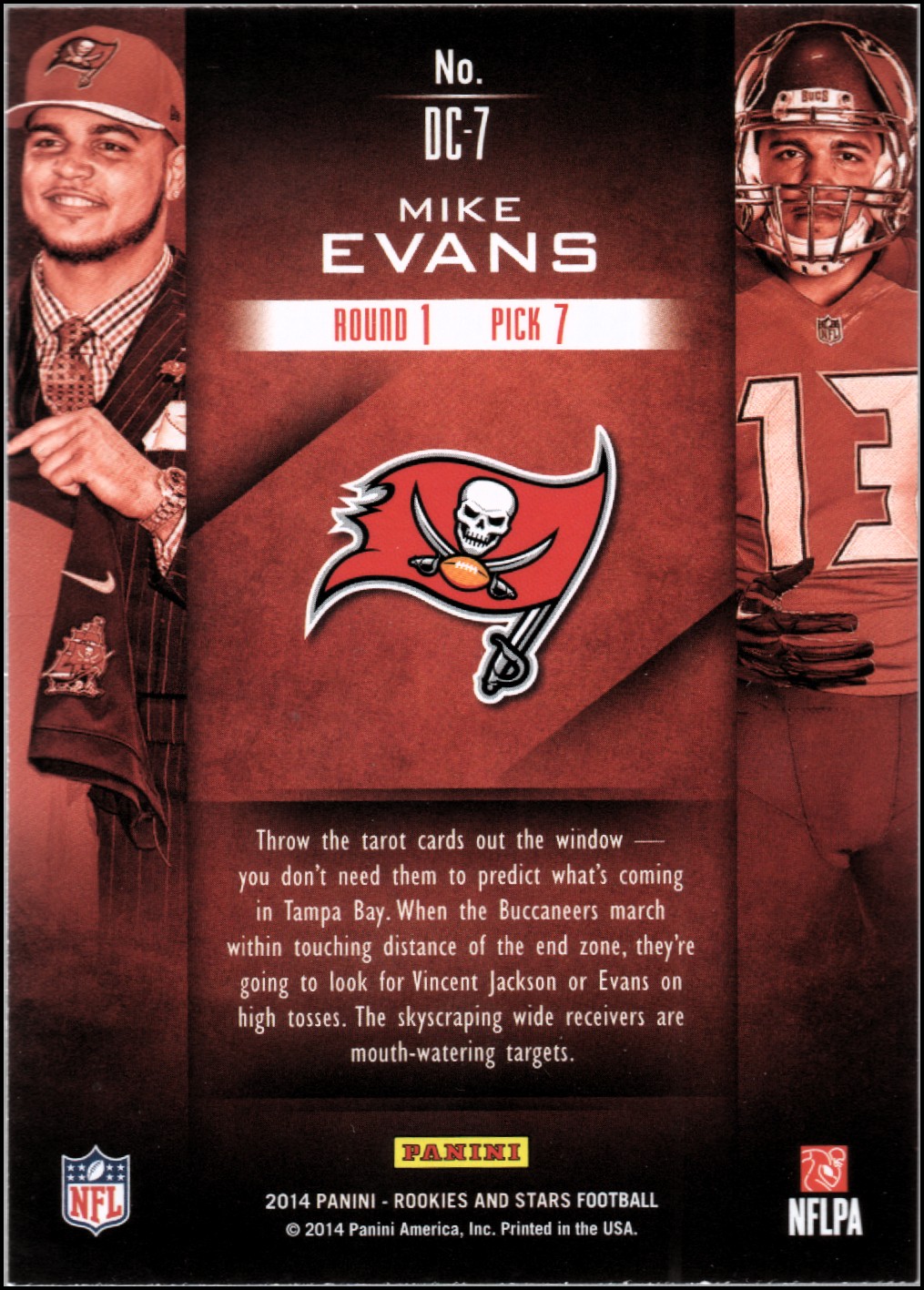 With the 7th overall pick in the 2014 NFL Draft, the Tampa Bay Buccaneers  select Mike Evans. : r/buccaneers