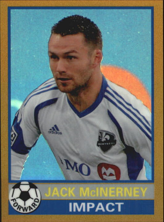 2014 Topps Chrome MLS '76-77 Footballer Mini Gold Refractors #7677JM Jack McInerney