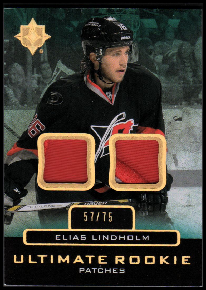 2013-14 Ultimate Collection Ultimate Rookie Patches #URJEL Elias Lindholm