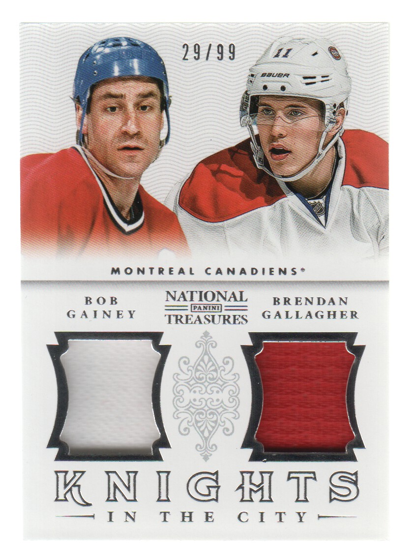 2013-14 Panini National Treasures Knights in the City Materials #4 Bob Gainey/Brendan Gallagher