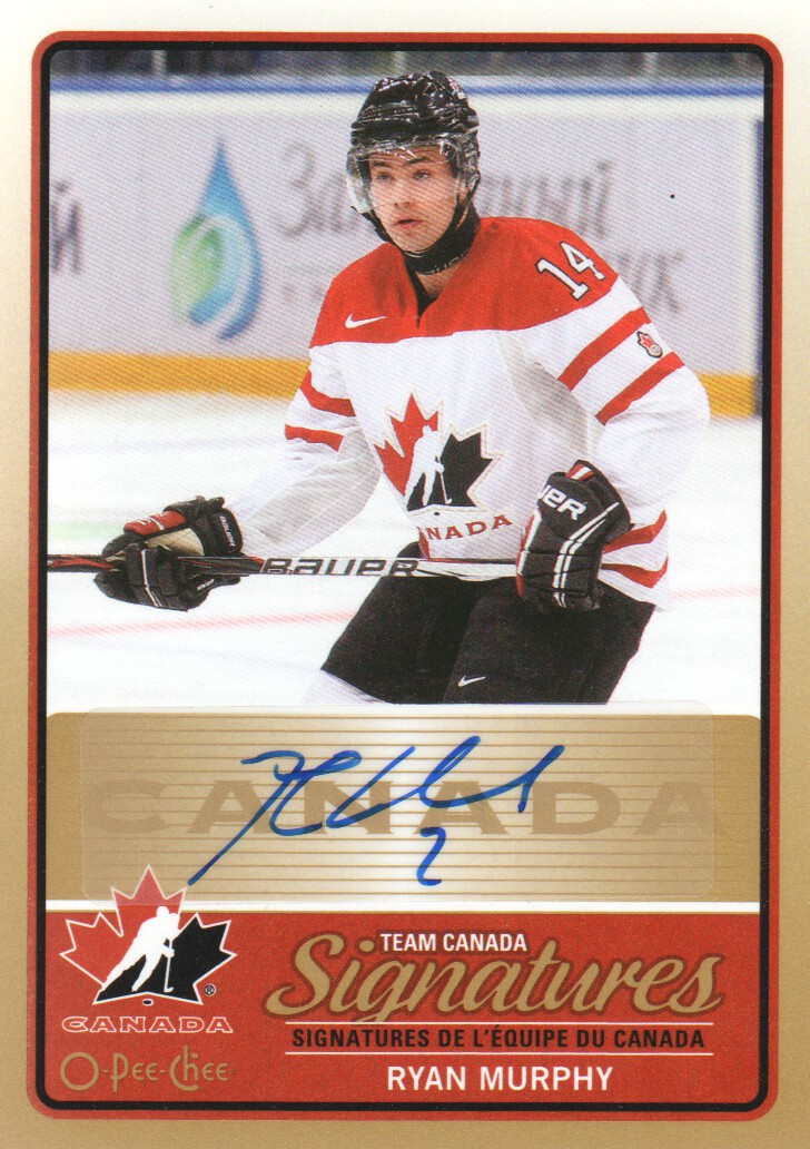 2014-15 O-Pee-Chee Team Canada Signatures #TCSRM Ryan Murphy D