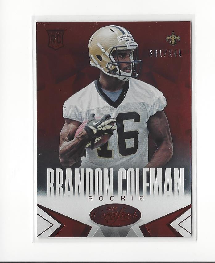 2014 Certified Red #105 Brandon Coleman