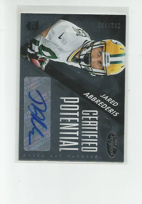 2014 Certified Potential Autographs #PJR Jared Abbrederis/399