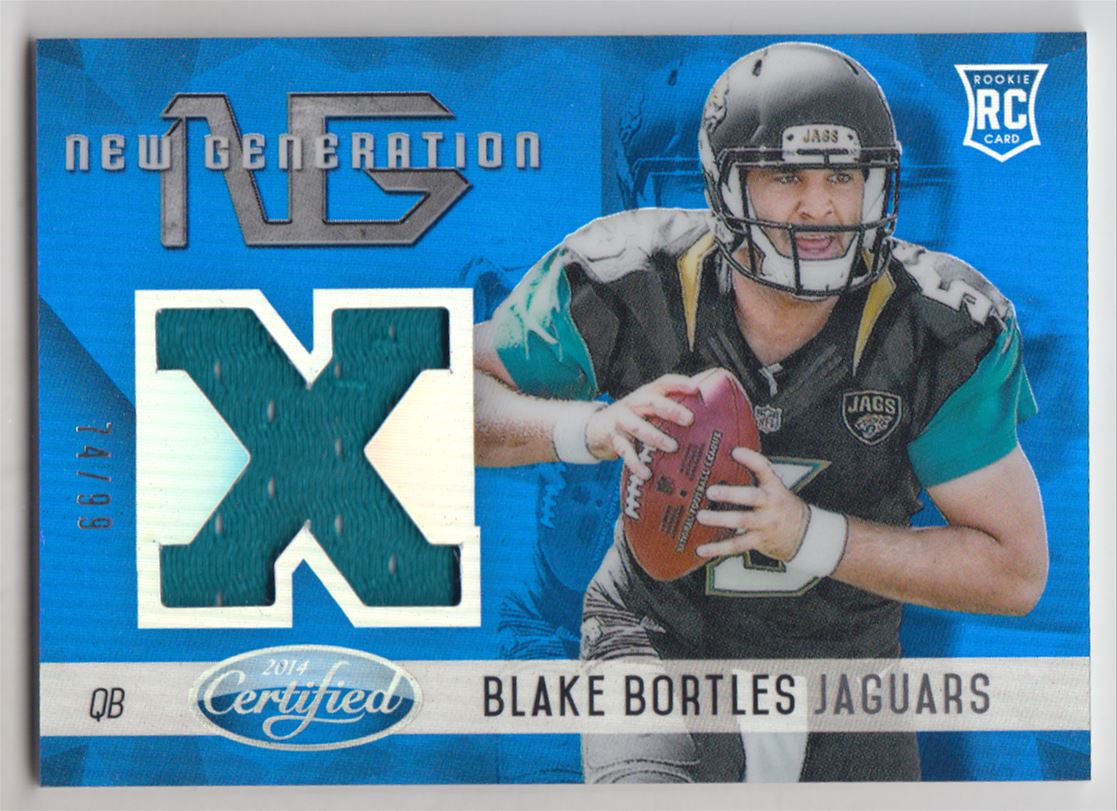 Blake Bortles 2014 Rookies and Stars Rookie Jersey Card #7 Jacksonville  Jaguars