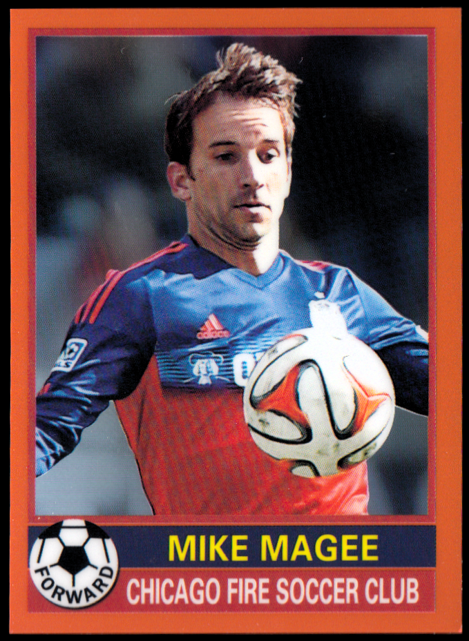 2014 Topps Chrome MLS '76-77 Footballer Mini Orange Refractors #7677MM Mike Magee