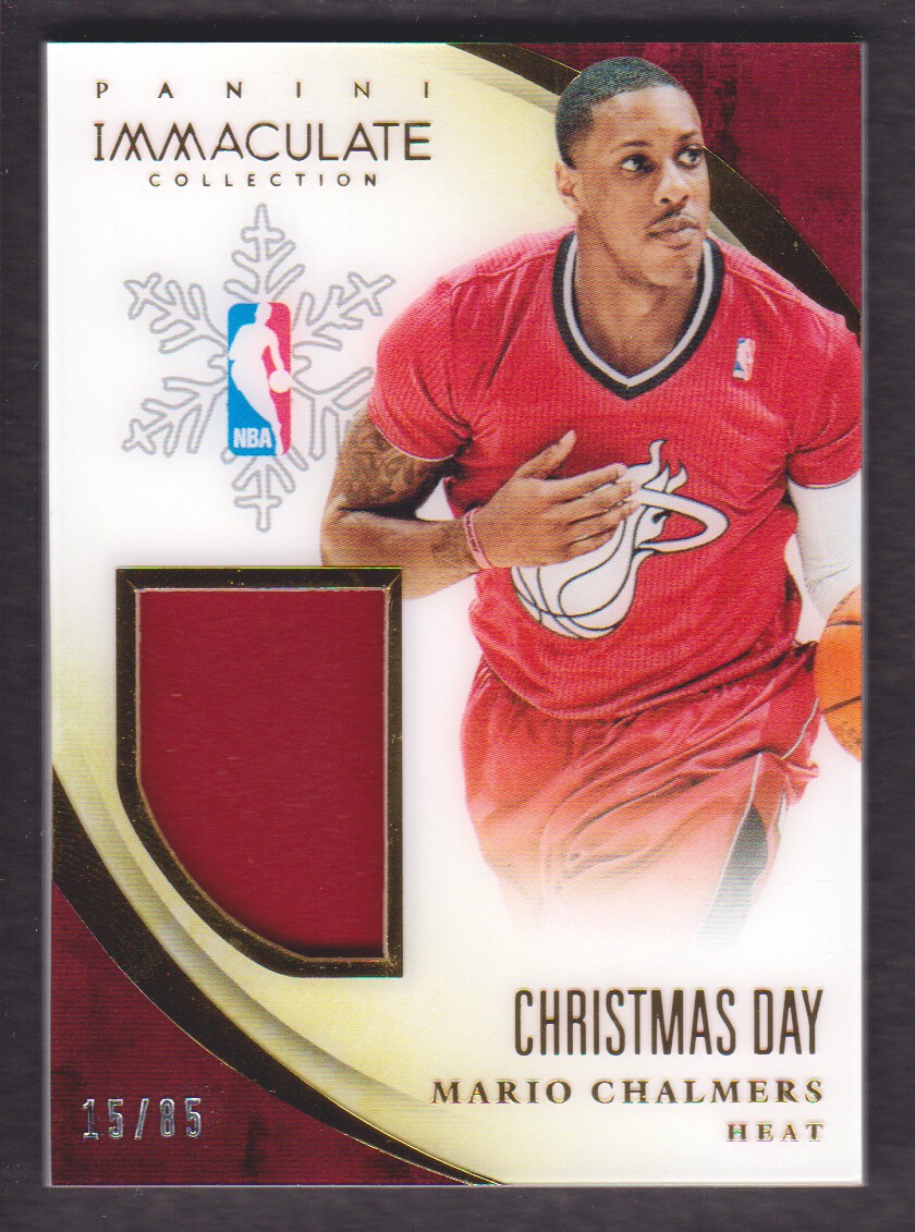2013-14 Immaculate Collection Christmas Day Materials #42 Mario Chalmers