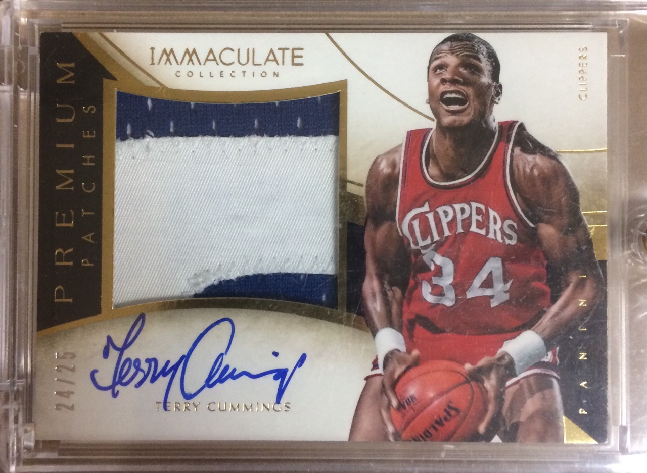 2013-14 Immaculate Collection Premium Autograph Patches #100 Terry Cummings