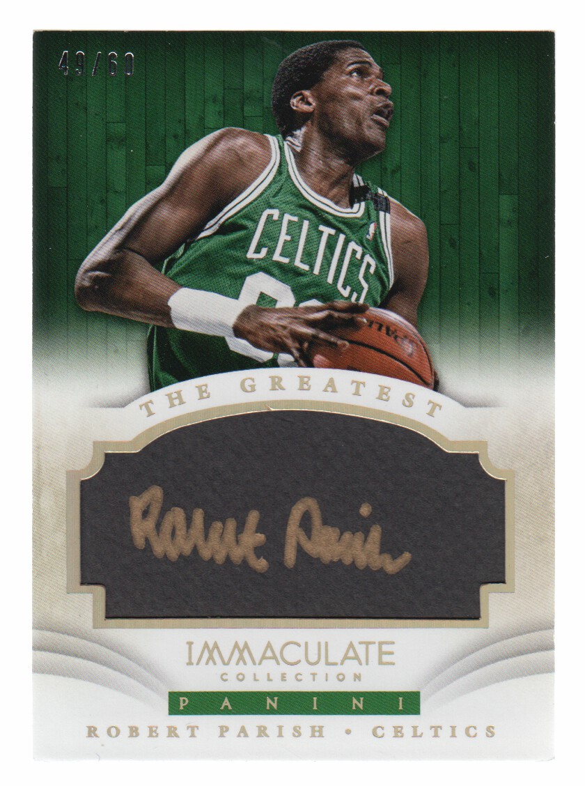 2013-14 Immaculate Collection The Greatest Autographs #14 Robert Parish/60