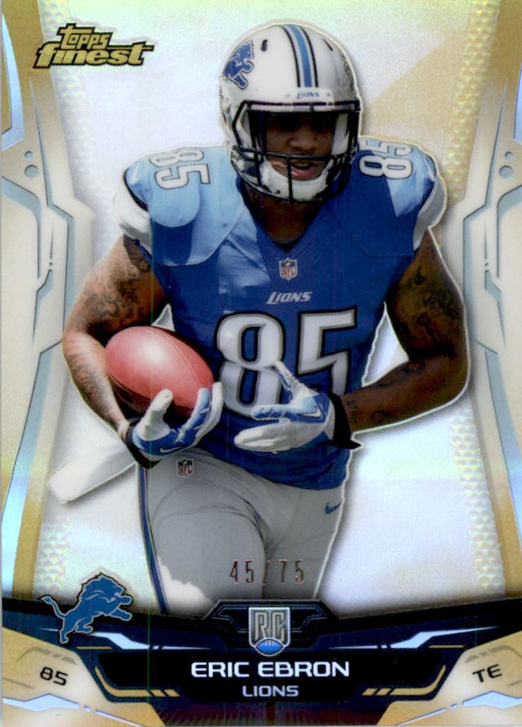 2014 Finest Gold Refractors #123 Eric Ebron