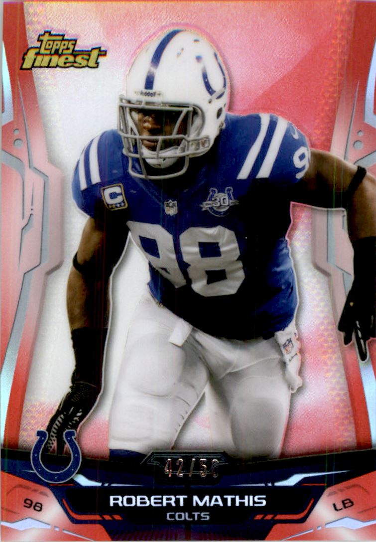 2014 Finest Red Refractors #82 Robert Mathis