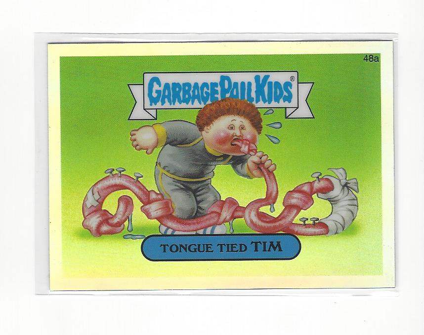 2014 Topps Chrome Garbage Pail Kids Series Two Refractors #48a Tongue Tied Tim