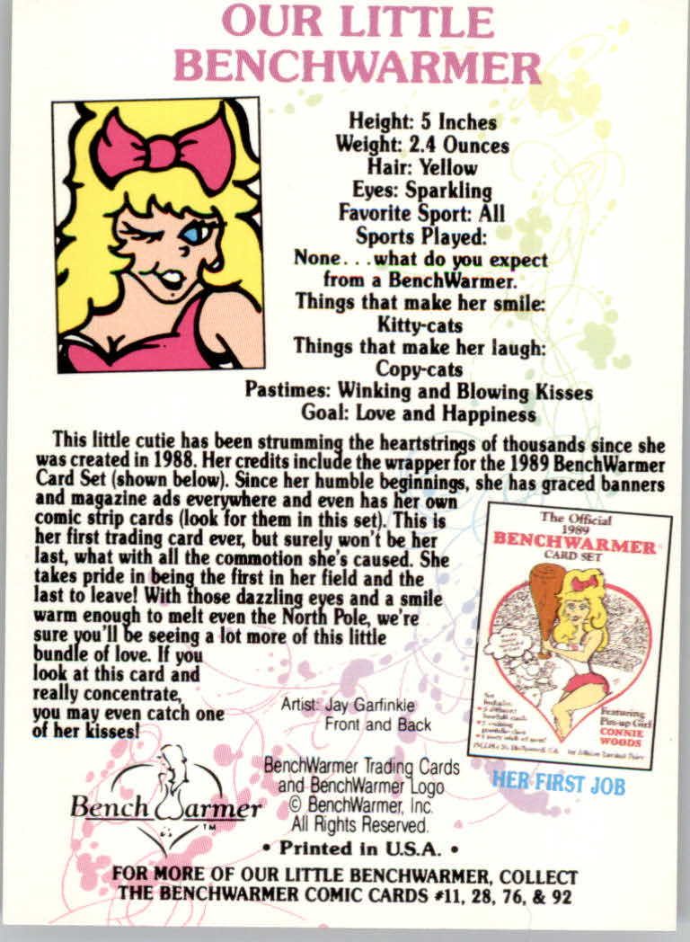 Bench Warmer (1992 Bench Warmer) "Insert and Promo" Cards - Picture 11 of 13