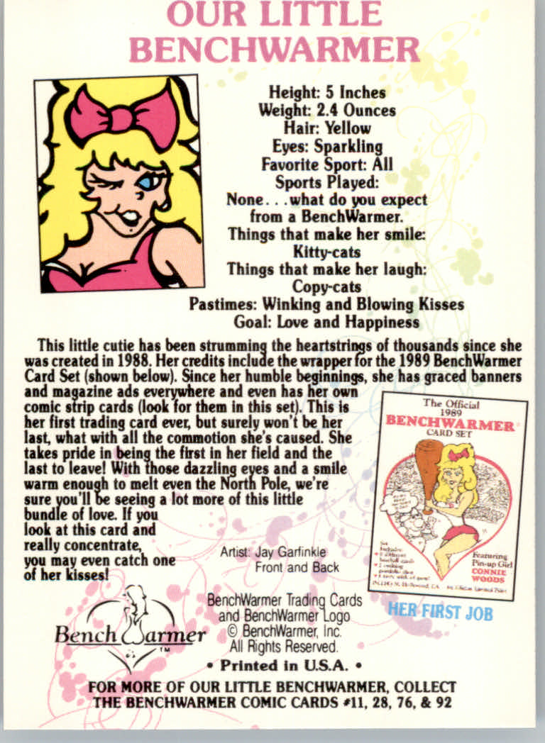 Bench Warmer (1992 Bench Warmer) "Insert and Promo" Cards - Picture 13 of 13