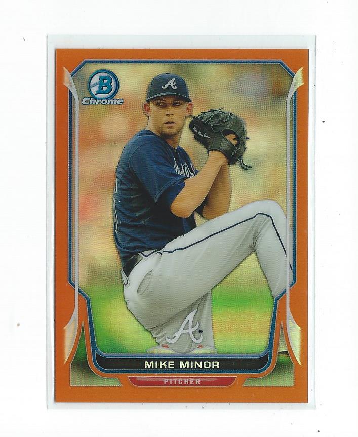 2014 Bowman Chrome Orange Refractors #192 Mike Minor