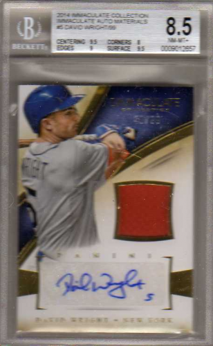 2014 Immaculate Collection Immaculate Autograph Materials #5 David Wright/99