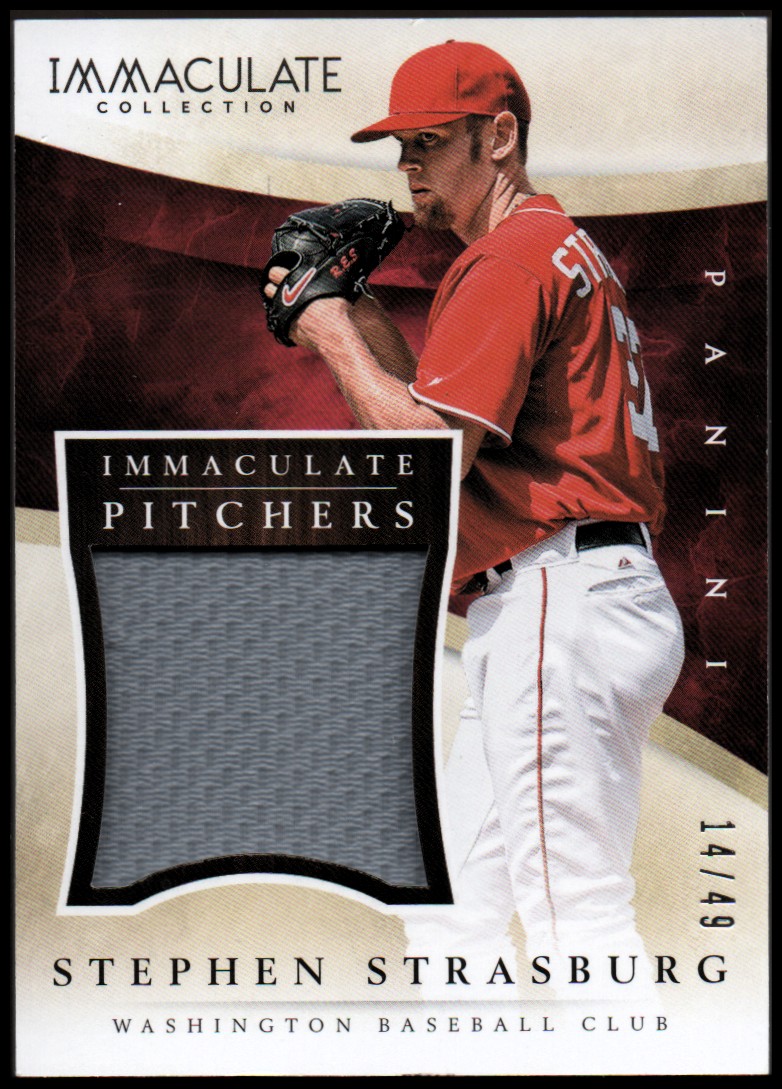 2014 Immaculate Collection Immaculate Pitchers Memorabilia #6 Stephen Strasburg/49