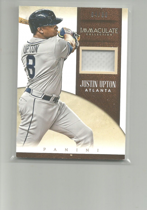 2014 Immaculate Collection Immaculate Singles Memorabilia #5 Justin Upton/99