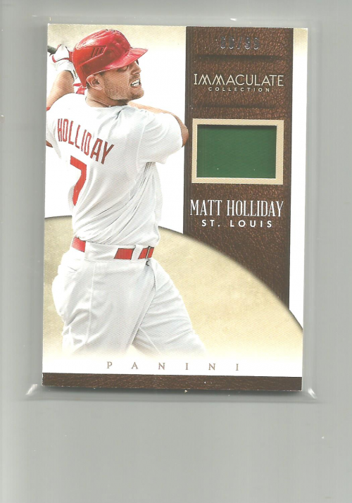 2014 Immaculate Collection Immaculate Singles Memorabilia #18 Matt Holliday/99