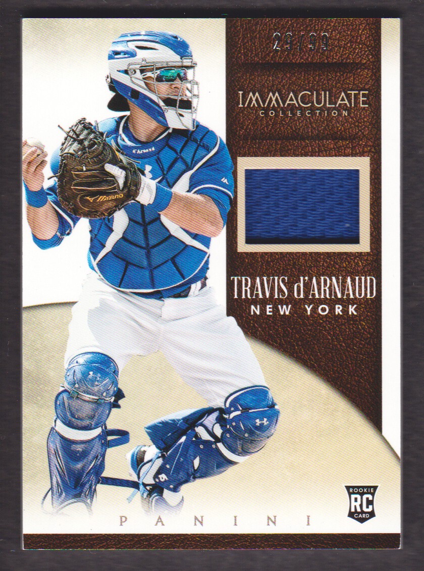 2014 Immaculate Collection Immaculate Singles Memorabilia #31 Travis d'Arnaud/99
