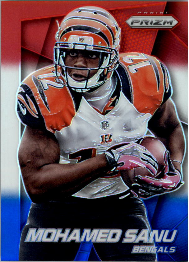 2014 Panini Prizm Prizms Red White and Blue #118 Mohamed Sanu
